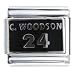 Nfl C Woodson #24 Licensed Sports Italian Charms Bracelet Link