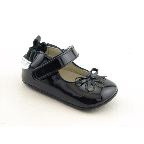 Robeez Mini Shoez Kids' Patent Mary Jane,Black,6-9 Months (3 M