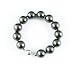 AugustinaJewelry Single Strand 7-7.5 Inch 14MM Black Shell Pearl Bracelet