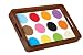 French Bull 18-Inch-by-12-Inch Rubberwood and Melamine Serving Tray, Multi Dot