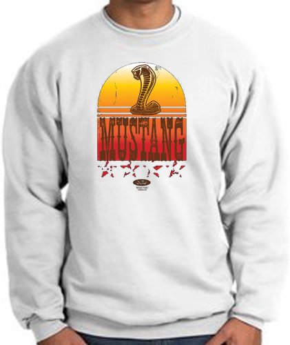Ford Car TOMBSTONE MUSTANG COBRA Classic Adult Sweatshirt- White, XL