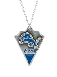 Detroit Lions Chain Necklace & Pewter Pendant - NFL Football Fan Shop Sports Team Merchandise