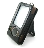 Microsoft Zune MP3 Video Player Premium Leather Case with Video Stand - 8 Color Options (Black)