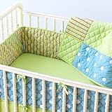 Baby Crib Bedding: Baby Crib Blue & Green Dots & Stripes Crib Bedding, Blue ....