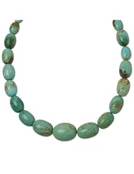Relios Sterling Silver Kingman Turquoise Blue-Green Beaded Statement Necklace