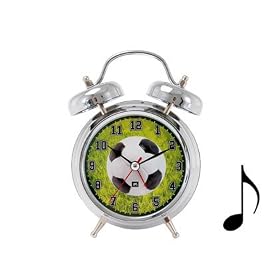 SOCCER ball retro musical ALARM CLOCK home decor