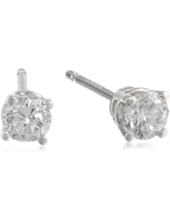 10k Gold Round-Cut Diamond Studs (1/3 cttw, J-K Color, I2-I3 Clarity)