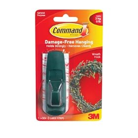3M Command 17003GR Green Large Hook with Adhesive Strips