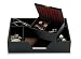 Black leather valet tray and cufflinks storage or presentation case by Wolf Designs