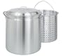 Bayou Classic 4060 60-Quart All Purpose Aluminum Stockpot with Steam and Boil Basket