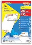 Revue   / Cartes de visite decadry a bords lisses blanches coin carre