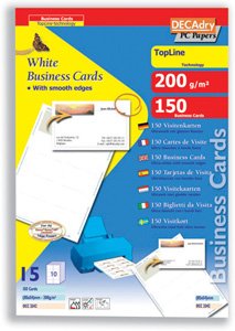 Childrens Toyshop  Computer : Decadry Topline B/Cards B/Wht Pk150 3342