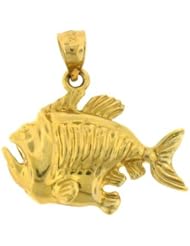 Dazzlers Solid Goldfish Charm Pendant 14k Gold Available in three colors from jewelsberry (weights: 1.1 grams only)