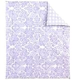 Baby Crib Bedding: Baby Crib Lavender and Pink Floral & Lattice Print Beddi ....