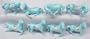 Hand blown glass menagerie, set of 8 horses