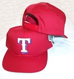 Texas Rangers Red Snapback Adjustable Plastic Snap Strap Back Hat / Cap