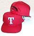 Texas Rangers Red Snapback Adjustable Plastic Snap Strap Back Hat / Cap