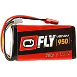 Venom Fly 30C 3S 950mAh 11.1V LiPo Battery with JST Plug for RC Airplane & Helicopter
