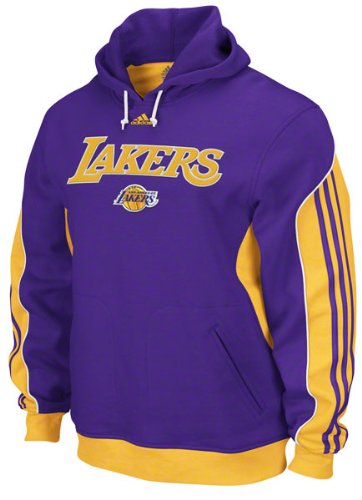 Los Angeles Lakers Adidas Fan Gear Pullover Hooded Sweatshirt (L)