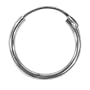 12mm Plain Hoop Earrings Sterling Silver