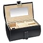 Ashton Sutton Black Faux Leather Jewelry Case