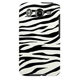 Hard Snap on Plastic RUBBERIZED With BLACK WHITE ZEBRA Design Sleeve Facepl ....