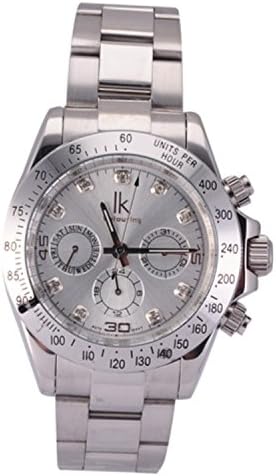 IK98417 Men's Analog Rhinestone Scale Date Week Automatic Mechanical Stainless Steel Wristwatch