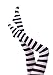 Women's Contrast Wide Striped Opaque Tights