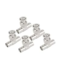 CE: 5 x CCTV T Shape BNC 1 Male Plug to 2 Female Jack RF Coax Connector - Gino