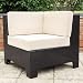 Modular Cambridge Corner Piece All Weather Garden Furniture in Black