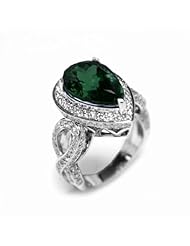 18K Yellow Gold Emerald and Diamond Ring -- LIFETIME WARRANTY