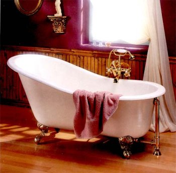 Slipper Bathtub (Drilled) – Pol. Nickel Legs - Picture