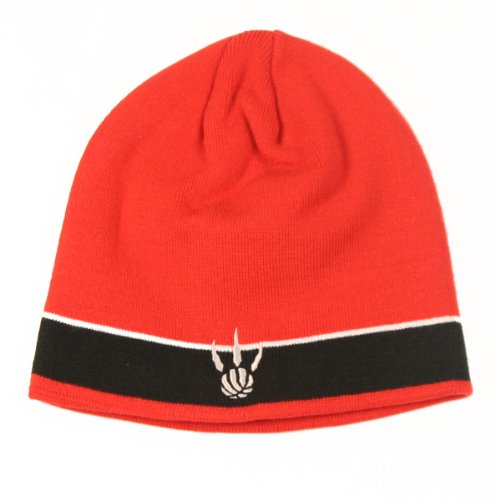 Toronto Raptors Red Band Stripe Knit Beanie (Uncuffed)