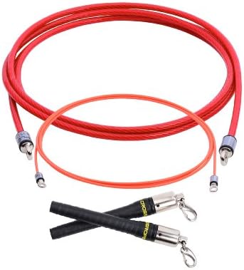 CrossRope Swift Set: Patent Pending Professional High Speed Jump Rope. Perfect Double Under Jump-Rope Anti-Tangle Easy Storage Cables Are Lightweight, Thin, Tough, & Height Specific. Comfortable Ball Bearing Quick Handles Are Smooth, Fast, & Don't Catch. (Bonus: Full Cardio Workout System Includes 6 Starter Exercise Programs)