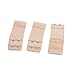 Ladies Underwear 2 Rows Hooks Stretchy Bra Strap Extender Beige 3 Pcs