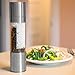 Dual Salt & Pepper Mill | Brushed Stainless Steel | Two Ceramic Grinders, One Mill | Simple Efficient Operation | Elegant Design