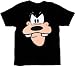 Disney Goofy Big Face Adult Black T-shirt Tee