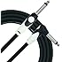 KIRLIN Cable LGI-202-10/BK 10-Feet Straight to Right Angle 1/4-Inch Plug LightGear Instrument Cable with Black PVC Jacket