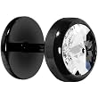 00 Gauge Black Titanium Clear Gem Cheater Plug