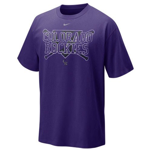 Buy Nike Colorado Rockies Purple Clean Up Graphic T-shirt by Nike