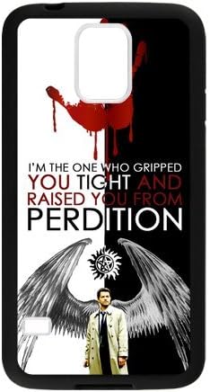 Popular TV Series Supernatural Unique Castiel Protective Cover Case for Samsung Galaxy S5 (Laser Technology)