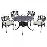 5-Piece Aluminum Dining Set - ker Edison OM5SBL