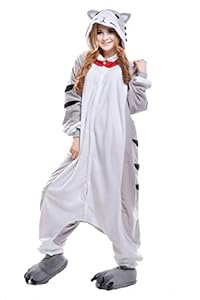 Halloween Animal Pajamas Unisex Sleeping Wear Kigurumi Onesie Cosplay Costumes (M, cheese cat)