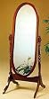 Cherry Finish Cheval Mirror