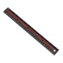 Acme United - Inlaid Wood-Look Center Plastic Ruler with Hang Hole, 12", Black/Brown - Pack of 30
