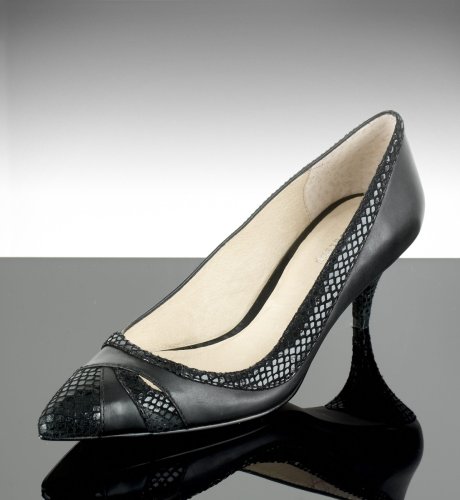 Autograph Leather Snakeskin Pointed Court Shoes