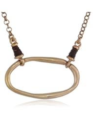 The SAK Organic Oval Gold Pendant Necklace, 16"