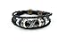 WILD-WIND (TM Christmas Mysterious X Multi Braided Silver Tone Plate Adjustable Leather Bracelet