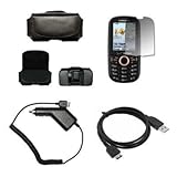 Executive Black Horizontal Leather Side Case Pouch with Belt Clip and Belt  ....