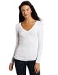 Three Dots Women's Deep Narrow V-Neck Tee